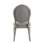 Chaises de salle à manger rondes en lin et bois Deana (lot de 2) par iNSPIRE Q Artisan