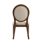 Chaises de salle à manger rondes en lin et bois Deana (lot de 2) par iNSPIRE Q Artisan