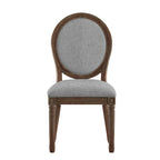 Chaises de salle à manger rondes en lin et bois Deana (lot de 2) par iNSPIRE Q Artisan