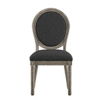Chaises de salle à manger rondes en lin et bois Deana (lot de 2) par iNSPIRE Q Artisan
