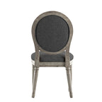 Chaises de salle à manger rondes en lin et bois Deana (lot de 2) par iNSPIRE Q Artisan