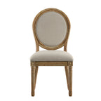Chaises de salle à manger rondes en lin et bois Deana (lot de 2) par iNSPIRE Q Artisan