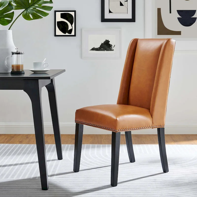 Chaise de salle à manger Baron en cuir végétalien