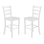 Commercial Grade Wooden Bar Height Stool, Set of 2