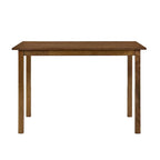 Ensemble de salle à manger 5 pièces en bois de style simple, table rectangulaire et chaises rembourrées pour petits espaces