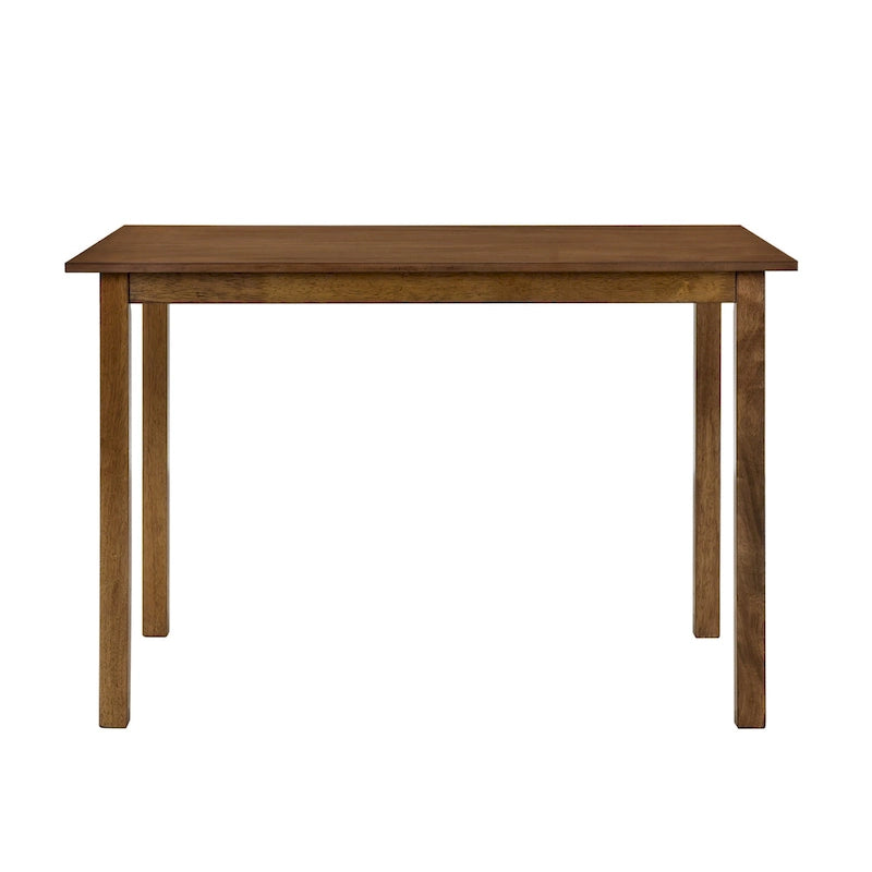 Ensemble de salle à manger 5 pièces en bois de style simple, table rectangulaire et chaises rembourrées pour petits espaces