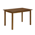 Ensemble de salle à manger 5 pièces en bois de style simple, table rectangulaire et chaises rembourrées pour petits espaces