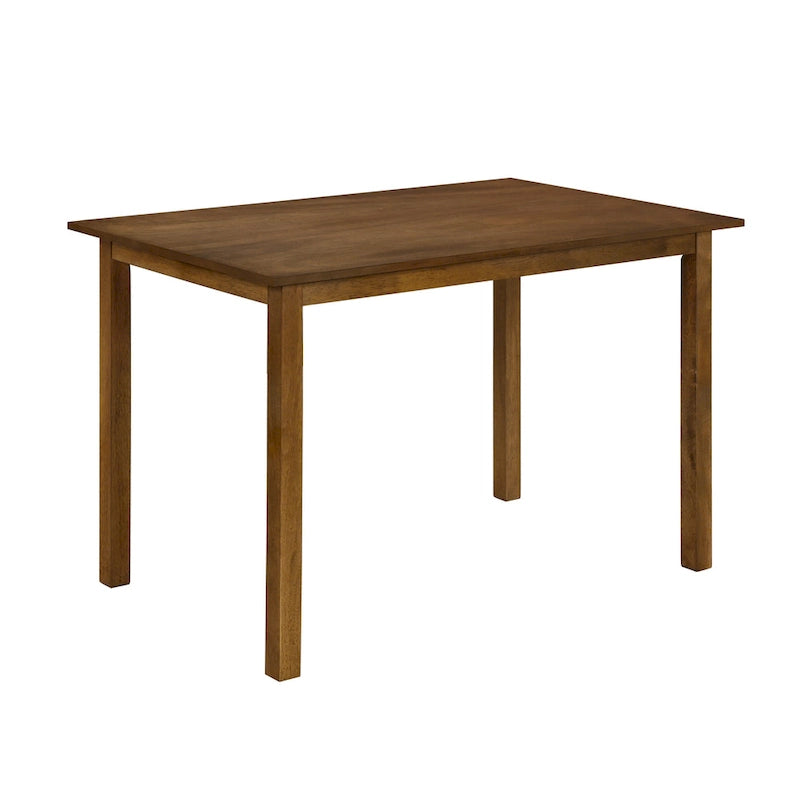 Ensemble de salle à manger 5 pièces en bois de style simple, table rectangulaire et chaises rembourrées pour petits espaces