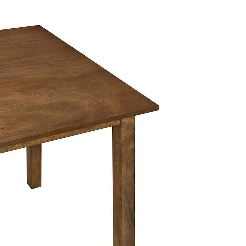 Ensemble de salle à manger 5 pièces en bois de style simple, table rectangulaire et chaises rembourrées pour petits espaces