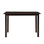 Ensemble de salle à manger 5 pièces en bois de style simple, table rectangulaire et chaises rembourrées pour petits espaces