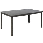 6-Piece Wooden Kitchen Dining Table Set with 4 Chairs and Bench