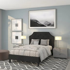 Arched Tufted Upholstered Platform Bed