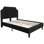 Arched Tufted Upholstered Platform Bed