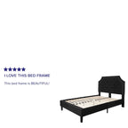 Arched Tufted Upholstered Platform Bed