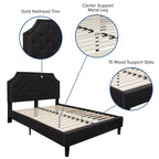 Arched Tufted Upholstered Platform Bed