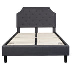 Arched Tufted Upholstered Platform Bed