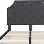 Arched Tufted Upholstered Platform Bed