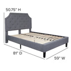 Arched Tufted Upholstered Platform Bed