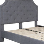 Arched Tufted Upholstered Platform Bed