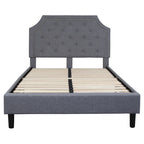 Arched Tufted Upholstered Platform Bed