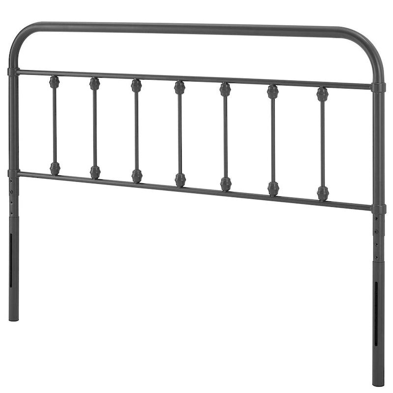 Tête de lit en métal gris Ellen Classic de taille Queen