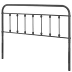 Tête de lit en métal gris Ellen Classic de taille Queen