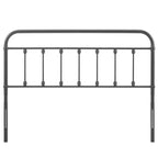 Tête de lit en métal gris Ellen Classic de taille Queen