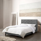 Nova Ridge Upholstered Button-Tufted Bed Frame, Full