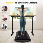 REDLIRO Tapis de Course Pliable 2 en 1 sous Le Bureau Machine de Marche Course 12,2 km/h pour Bureau à Domicile Noir