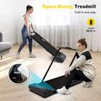 REDLIRO Tapis de Course Pliable 2 en 1 sous Le Bureau Machine de Marche Course 12,2 km/h pour Bureau à Domicile Noir