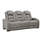 Canapé inclinable électrique double en cuir Man-Den Ashley Signature Design - 85 L x 40 P x 43 H