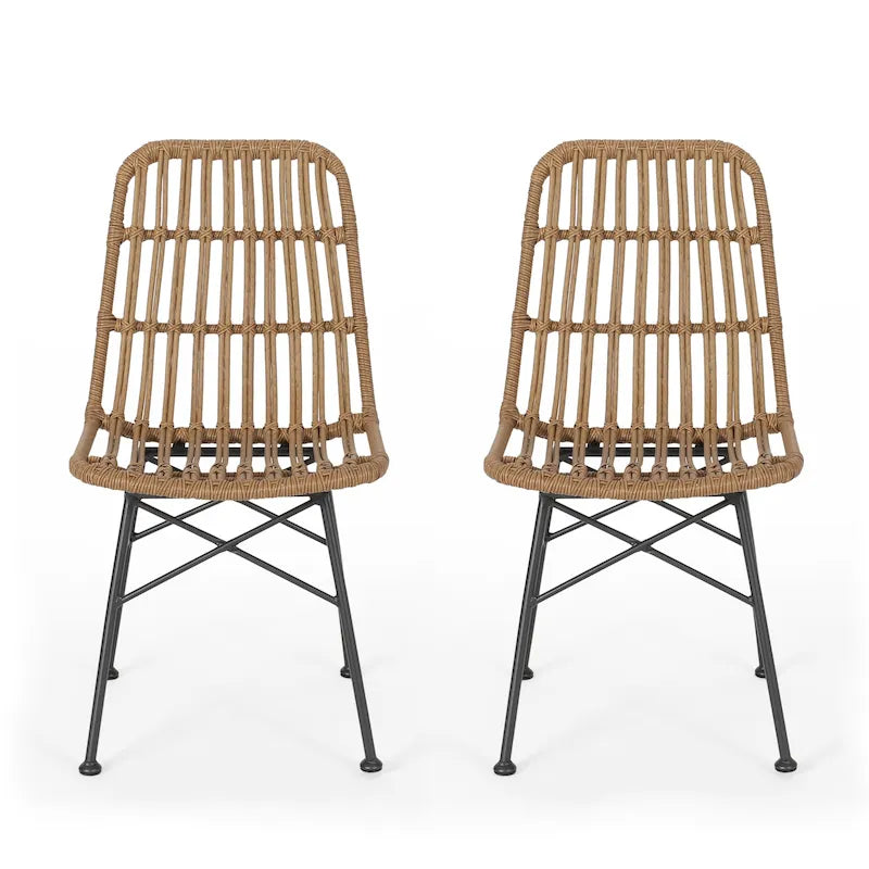 Assisi Wicker Dining Chairs (Set of 2) by Christopher Knight Home