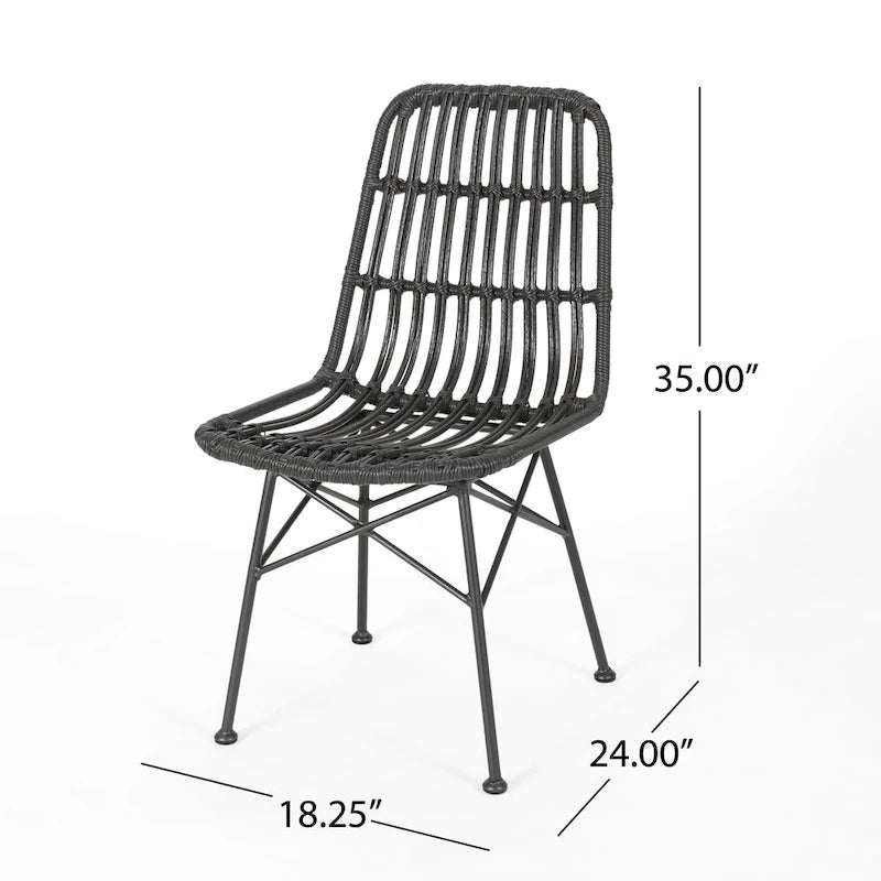Assisi Wicker Dining Chairs (Set of 2) by Christopher Knight Home