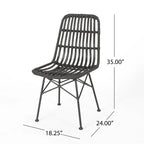Assisi Wicker Dining Chairs (Set of 2) by Christopher Knight Home