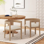 Ladieu Fabric and Wood Tub Dining Chairs Set of 2by Christopher Knight Home