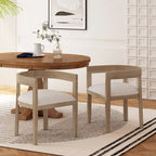 Ladieu Fabric and Wood Tub Dining Chairs Set of 2by Christopher Knight Home