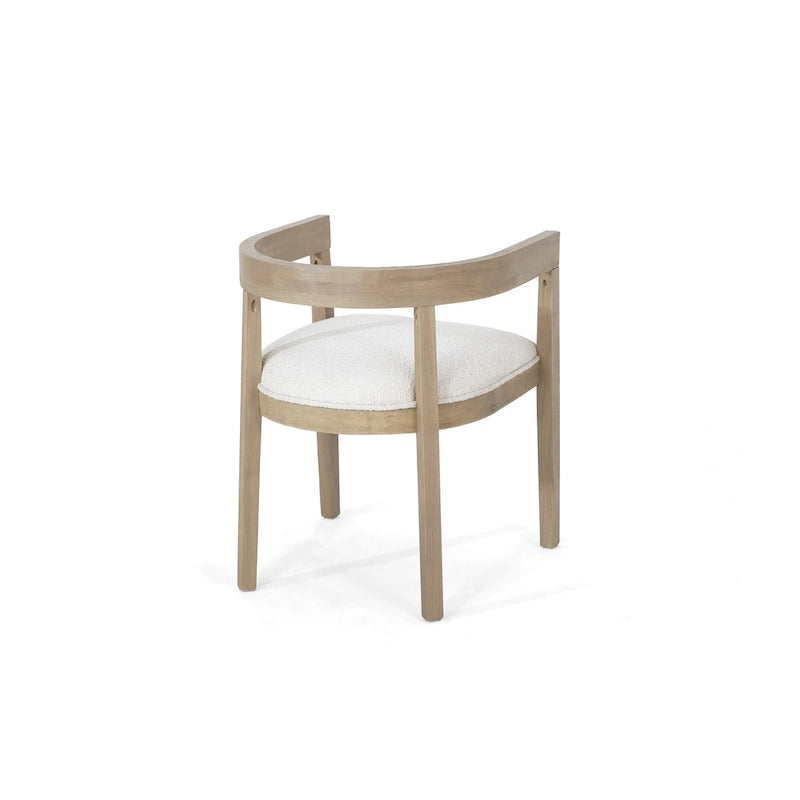 Ladieu Fabric and Wood Tub Dining Chairs Set of 2by Christopher Knight Home