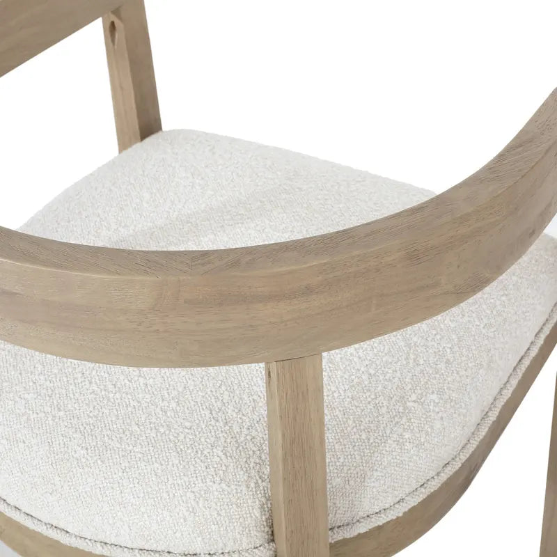 Ladieu Fabric and Wood Tub Dining Chairs Set of 2by Christopher Knight Home