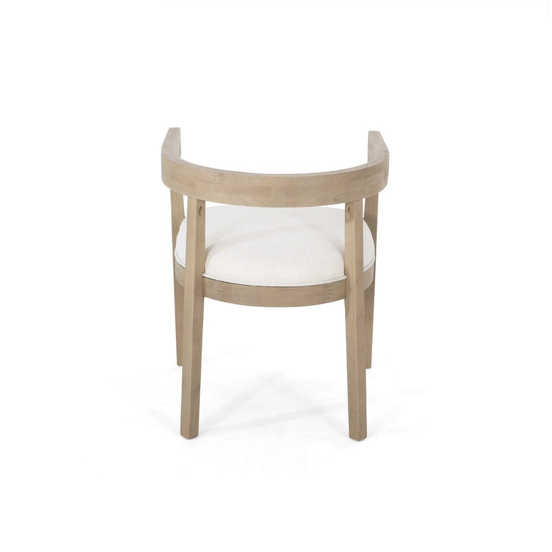 Ladieu Fabric and Wood Tub Dining Chairs Set of 2by Christopher Knight Home