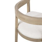 Ladieu Fabric and Wood Tub Dining Chairs Set of 2by Christopher Knight Home