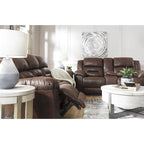 Canapé inclinable contemporain Stoneland Chocolat