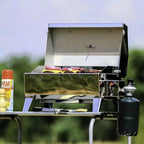 Barbecue au propane portable Camco Grill-Stow N Go 125 avec allumeur à bouton-poussoir, thermomètre et sac de rangement pour VR, hayon arrière et camping