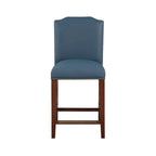Britton Stationary Faux Leather Counter Stool with Nail Heads by Greyson Living