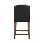 Britton Stationary Faux Leather Counter Stool with Nail Heads by Greyson Living