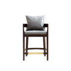 Counter Height Bar Stool with Backrest - Beech Wood - 34 Inch
