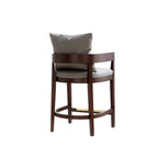 Counter Height Bar Stool with Backrest - Beech Wood - 34 Inch