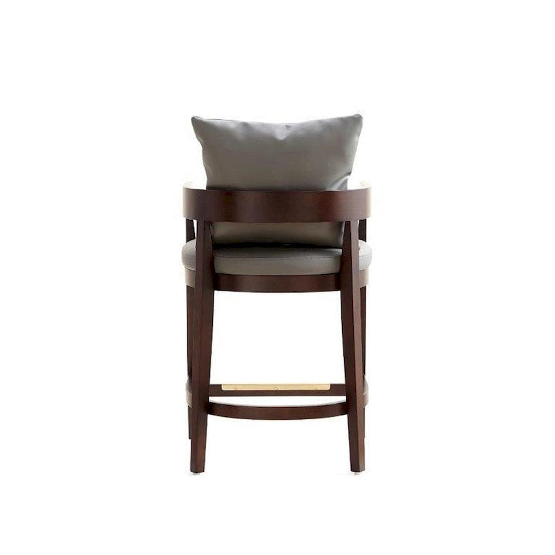 Counter Height Bar Stool with Backrest - Beech Wood - 34 Inch