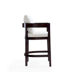 Counter Height Bar Stool with Backrest - Beech Wood - 34 Inch