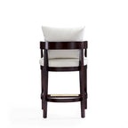 Counter Height Bar Stool with Backrest - Beech Wood - 34 Inch