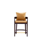 Counter Height Bar Stool with Backrest - Beech Wood - 34 Inch
